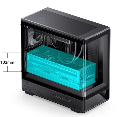 Case PC JONSBO M-ATX D200 Black – GPU 410mm| AIO 240mm| M-ATX